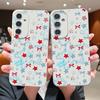Blauer Stern Schleifen Muster Hülle Für Samsung Galaxy S25 Edge S24 Ultra S23 S22 Plus S21 FE S26 Ultra Lederstruktur Silikonhülle