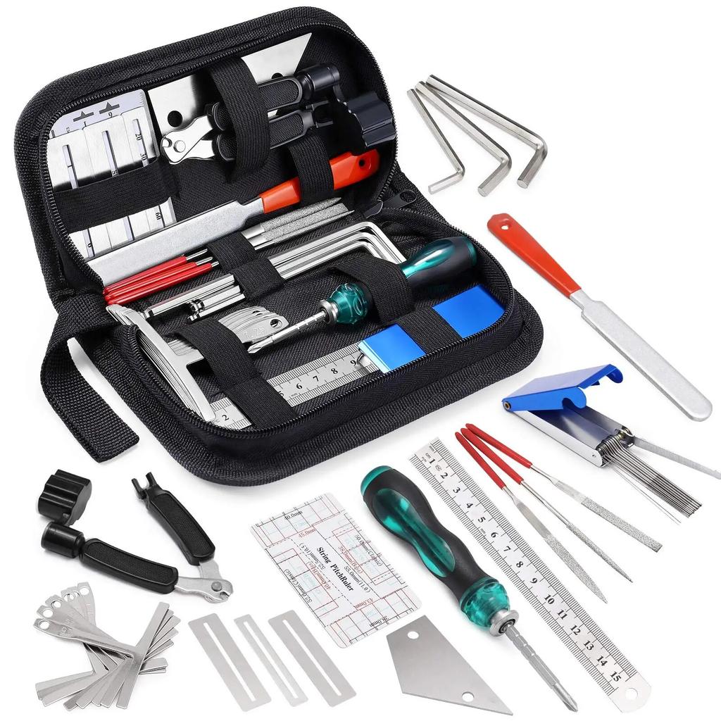 Miwayer 25/45/72 Guitar Repairing Tools Kit Setup Kit with Carry Bag Perfect Gift for Music Or String Instrument Enthusiast