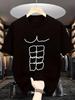 Funny Fitness Abs Printed T Shirts Graphic T Shirts 2026 New Men's and Women's Short Sleeved T Shirts Men's Sportswear Tops
