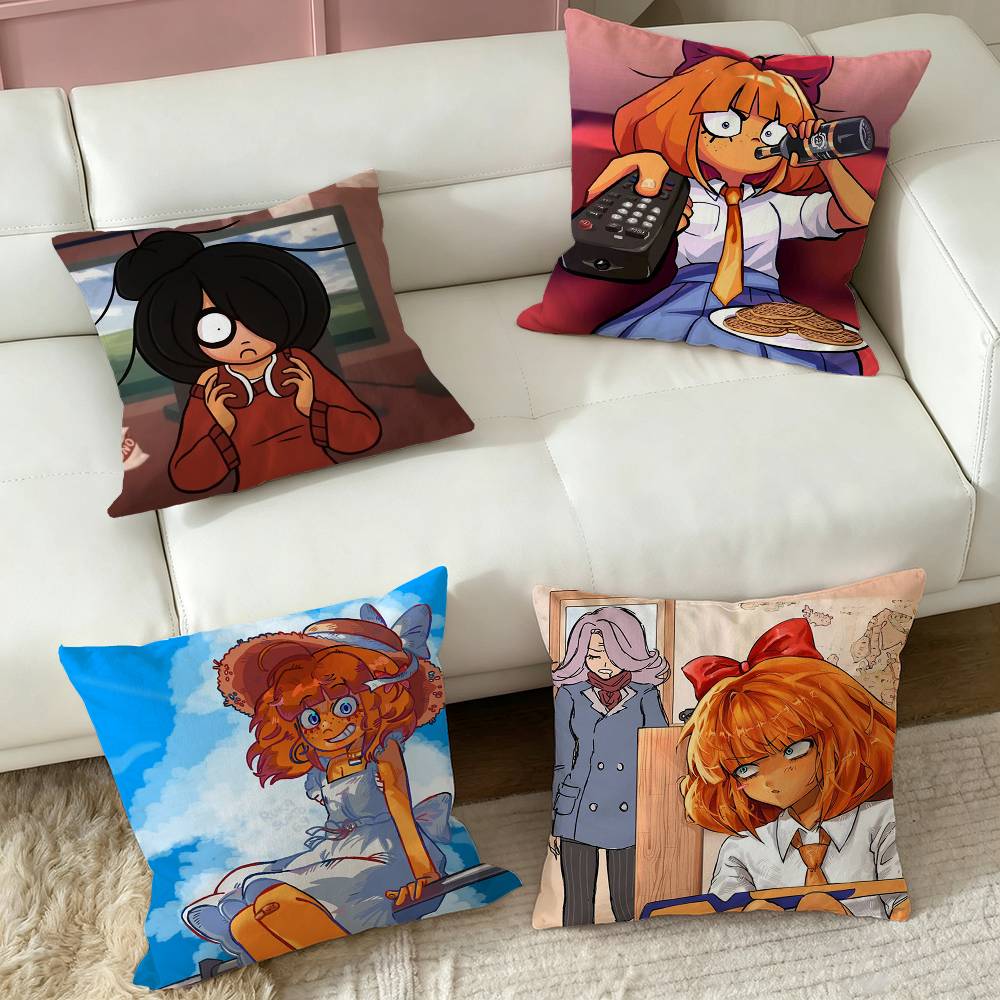 For Maya Mymy Coco O-Ongezellig Square Double-Sided printed Pillow Case Bedroom Bedside Pillow Sofa Cushion Cover