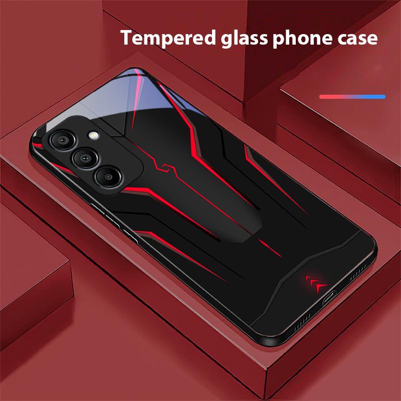 Mechanisches Cooles Gelb Für Samsung Galaxy A15 5G 54 4G 51 50 24 35 90 71 12 51 53 52S 80 22 34 Schwarze Hülle aus gehärtetem Glas