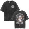 Hot Sale Anime Frieren Beyond Journey's End Vintage Washed T-shirt Men's Women Clothing Fashion Short Sleeve Trendy Streetwear for Daily Looks
