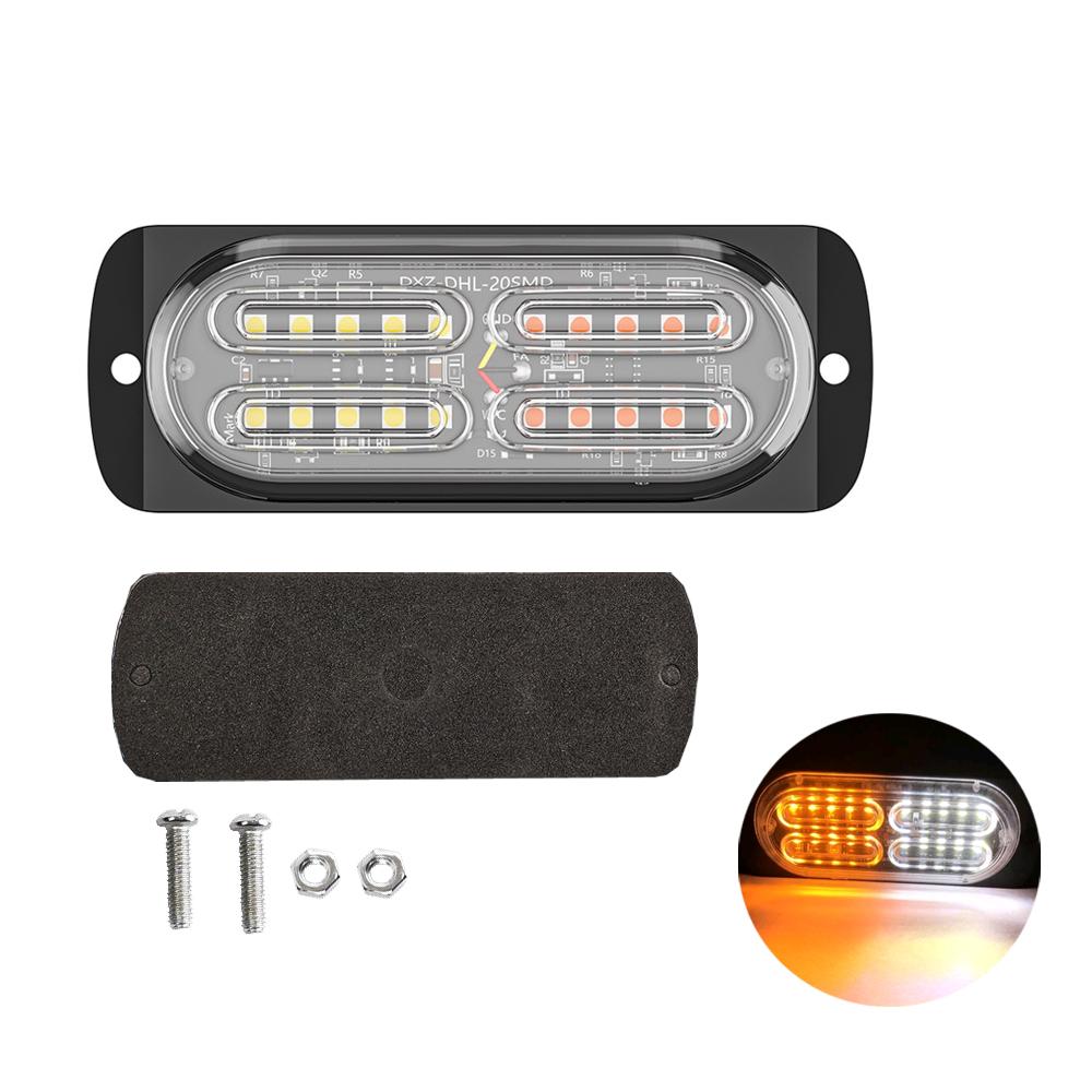 1Pc Car Strobe Lights 20 SMD Flashing Warning Light LED LAMP Car LED Lamp Emergency Waterproof Light Universal Car Accessories