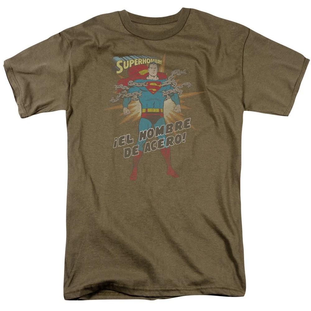 SUPERHOMBRE EL HOMBRE DEL ACERO Licensed Adult Men s Graphic Tee Shirt SM-3XL L
