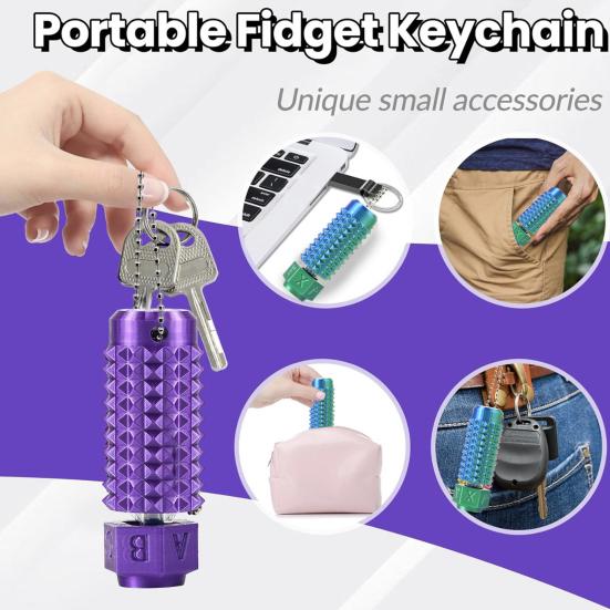 Little Ouchies Pain Fidget Toy Pain Stim Fidget Sensory Toy for Adults Teens 3D Printed Spiky Grippie Keychain for Stress Anxiety Relief