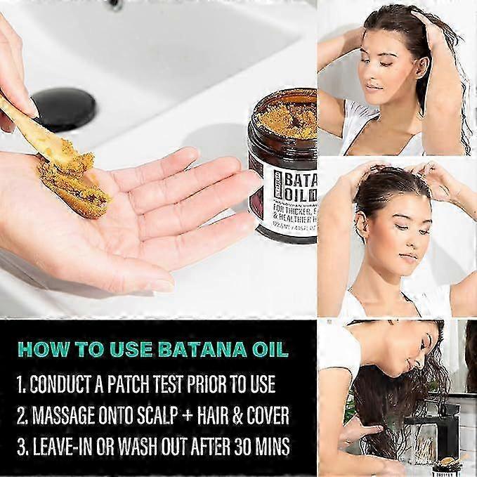 100% Unrefined Batana Oil from Honduras, a natural Oil that helps with Hair Growth, Frizz, and Split Ends.