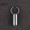 Widely Use High Hardness Pill Holder Sealing Stainless Steel Waterproof Case Keychain for Camping
