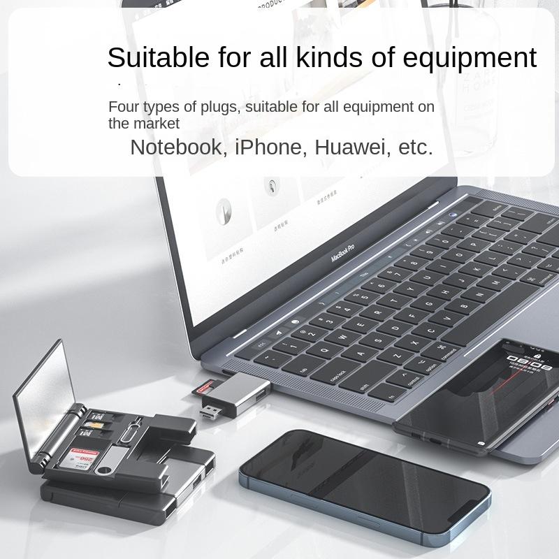 Multi-function OTG Card Reader For Apple Cell Phone OTG Converter External U Disk SDTF Camera