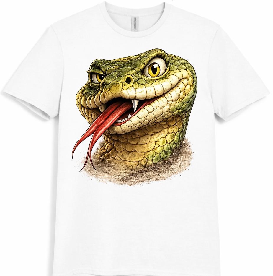 Cobra Snake T Shirt Fierce Venom Serpent Graphic Tee Reptile Animal Top