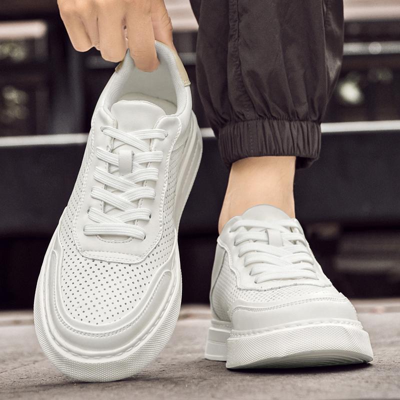 Platform Elevator Shoes Men Chunky Skate Board Shoes Sneakers Thick Sole Hidden Height Enhancing Increase Sports Casual Shoes