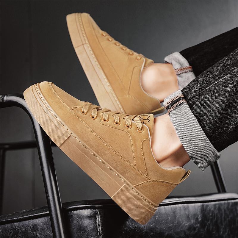 Fashion Men's Fashion Casual Sneakers Soft PU Leather Lace-up Walking Flats Lace Up Sneakers for Men Outdoor Sneakers Men Shoes