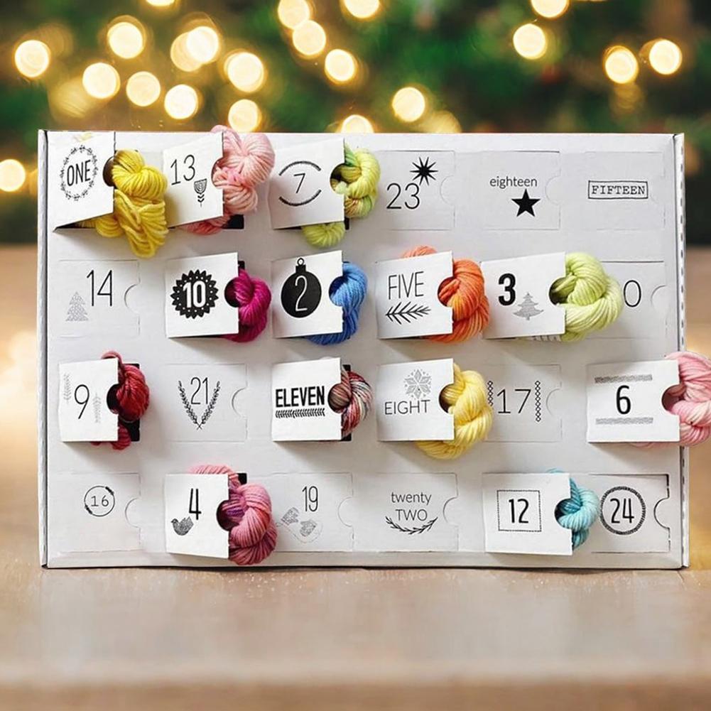 Wool Advents Calendars For Holiday Reusable Fabric Calendar For Knitting Crochet Lovers