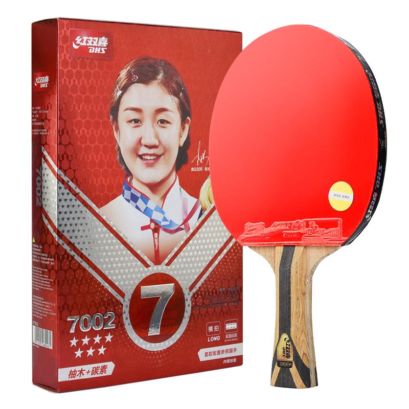 Top Quality Wood Carbon Dhs 7 Star Table Tennis Racke H7002 Bat Paddle красный