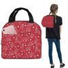 Red Paisley Mandala Insulated Lunch Bag for Women Kids Portable Food Boxes Thermal Lunch Box Tote