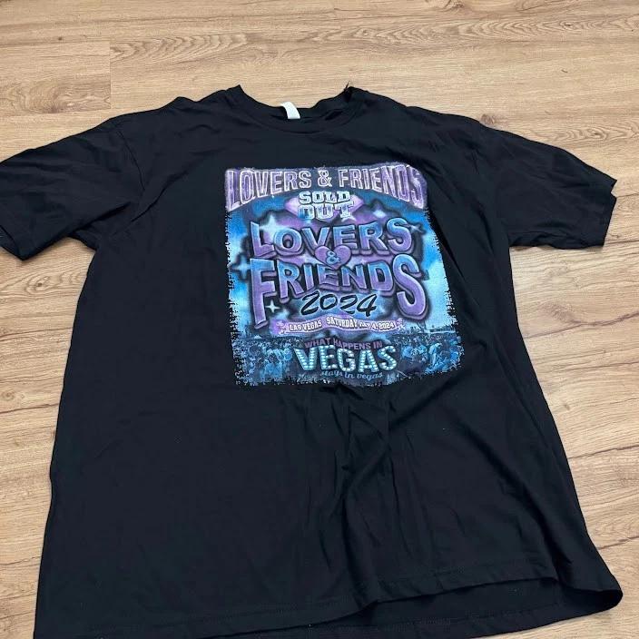 Lovers & Friends 2024 Tshirt Usher Janet Jackson Lil Wayne Rap Hip Hop Size 2XL 2XL
