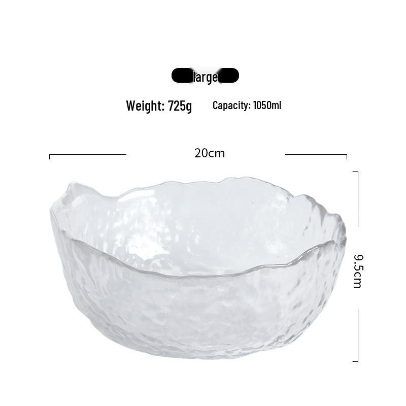 Luxury Glass Fruit Plate - Elegant Coffee Table Display with Salad Bowl Functionality