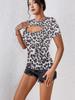 2026 Women's Summer Fashion: Casual Leopard Print Round Neck Short Sleeve T-shirt