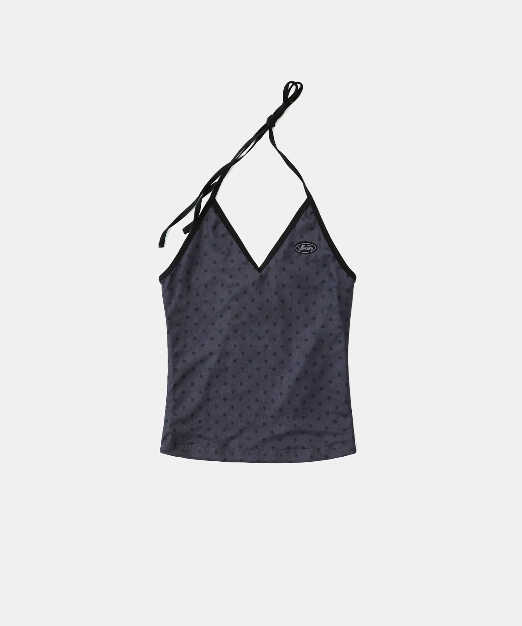 Bad Blood [Aqua] Splash Dot Holter Tank - Charcoal S