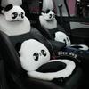 Cute Plush Car Neck Pillow Seat Cushion Cartoon Animal Travel Rest Mat Car Seat Neck Lumbar Support Car Interior Accessories