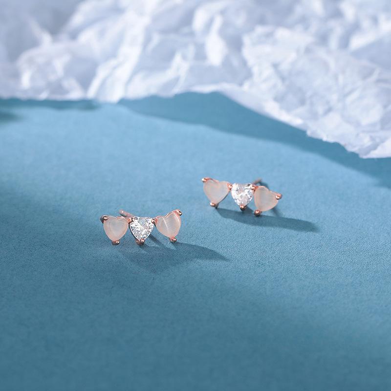 

Милые серьги Three Love для женщин, милые маленькие серьги с новым дизайном, серьги