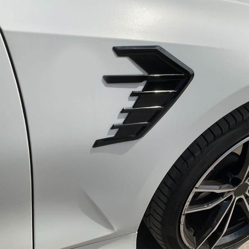 Car Side Air Outlet Vent Decoration Sticker Trim Exterior Styling Accessory ABS Construction Vent Decal