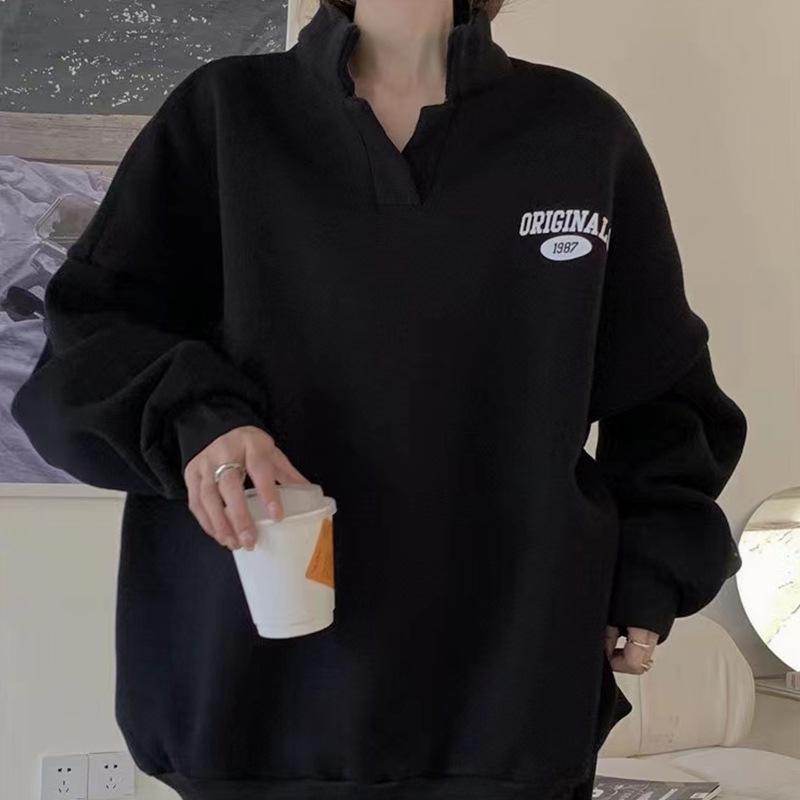 Women's 2024 Autumn/Winter Fleece-Lined Sweatshirt & Sweatpants Set - Fashionable Casual Two-Piece for Running or Sports