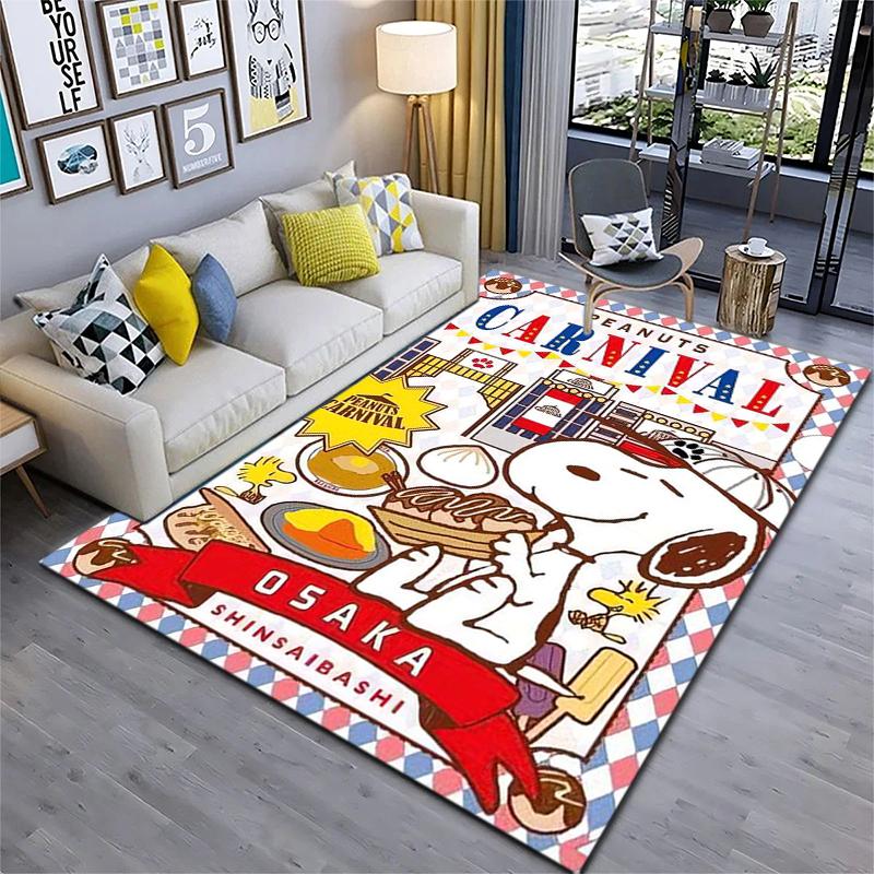 1PC Snoopy Rug - home decoration Carpet For Living Room Bedroom Flooring Computer Chair Area Rug