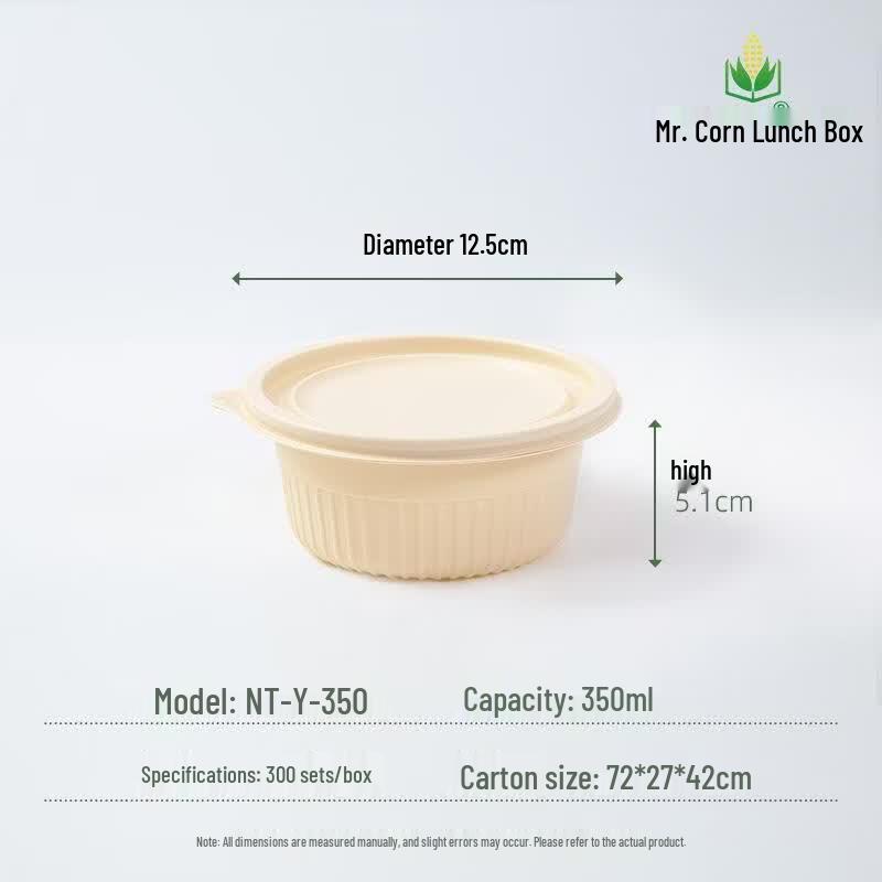 Mr. Corn Biodegradable Corn Starch Takeaway Bowl