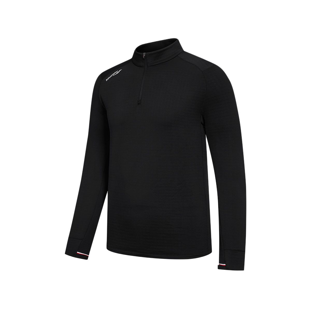 

Saucony Comfortable Minimalist Stand Collar Pullover Long Sleeve Knit Top Unisex tops SR2269HZ01T-BK001 XL