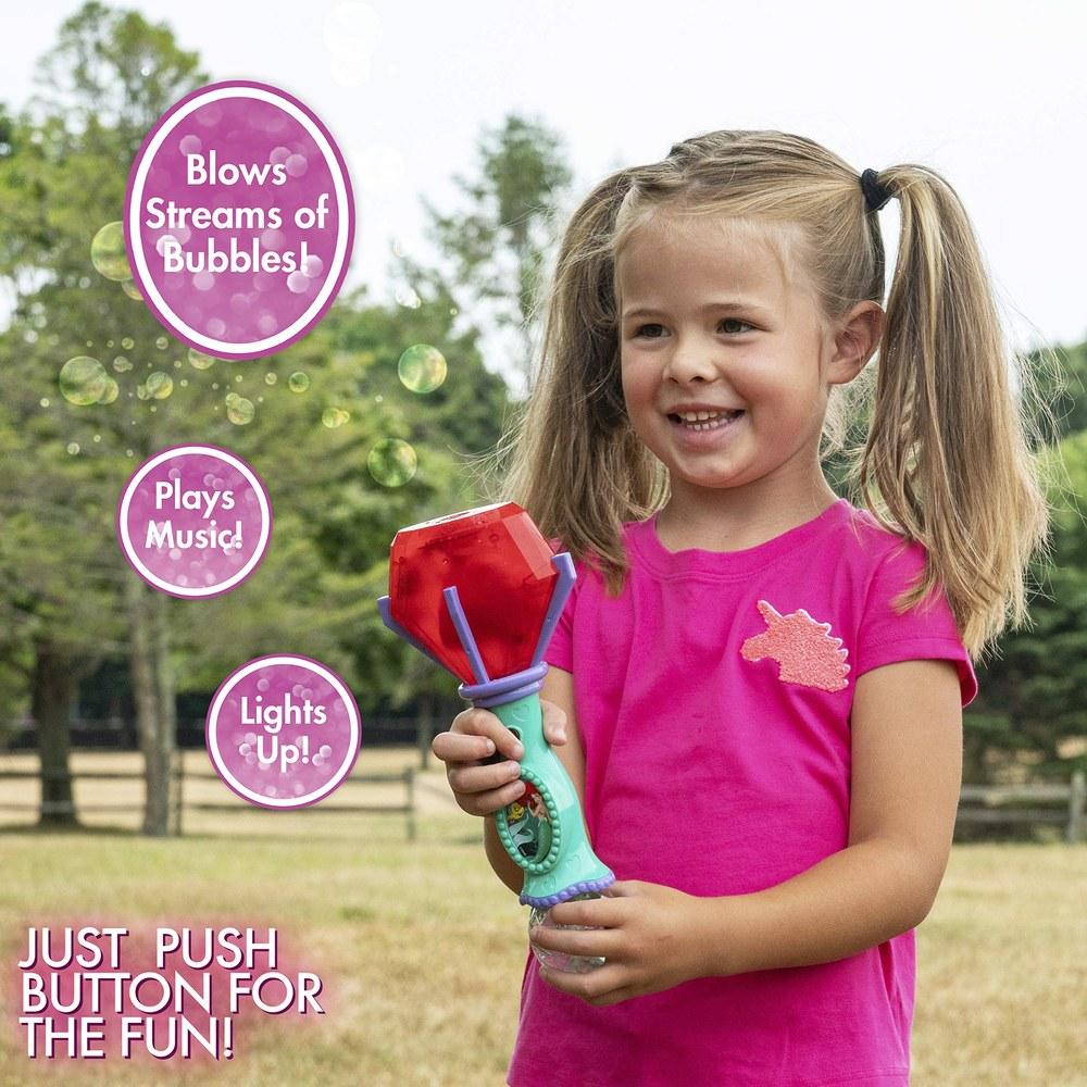 Little Kids Disney The Little Mermaid Light and Sound Musical Bubble Wand with Bubble Solution