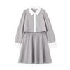Jill by Jill Stuart Women's Casual Short Layered Shirt Dress In Gray Stripes