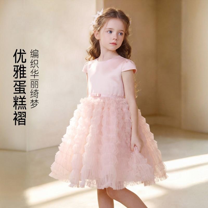 Girls Princess Tulle Dress Kids Party Birthday Outfit 3-8 Years Old