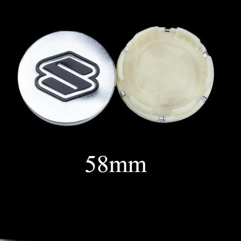 54mm 58mm Car Wheel Center Covers Hub Badge Caps for Suzuki Logo Ignis Jimny Alto Baleno Swift SX4 Ertiga S-Cross Samurai VITARA