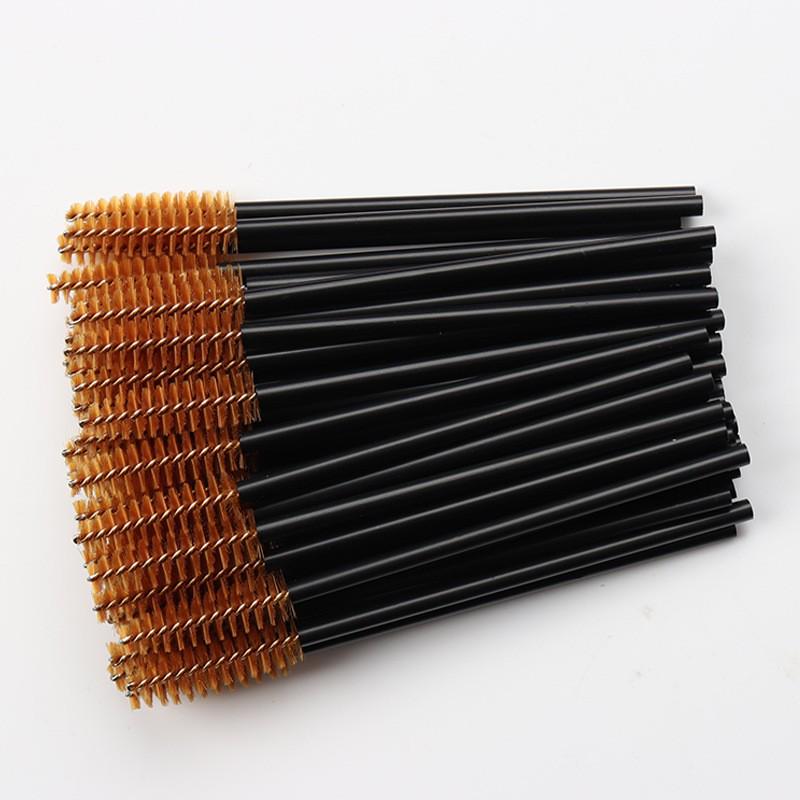 50-Pack Disposable Spiral Mascara Wands & Eyebrow Brushes