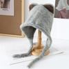 Korean ins wind cat ears knitted hat balaclava hat women's warm and cold ear protection wool hat