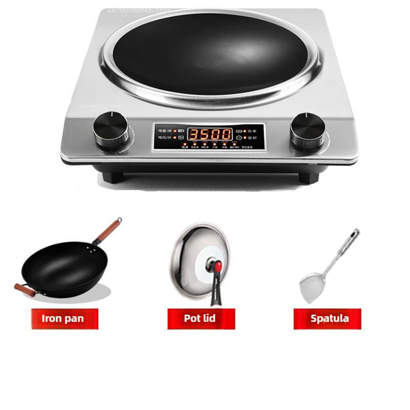 3500W Commercial High Power Concave Electromagnetic Stove Hotpot Stir Frying Induction Cooker Home Kitchen Cooking Appliances