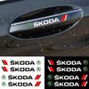 AFB1 4szt Naklejka na klamkę drzwi samochodu Naklejka winylowa do Kodiaq Karoq 2 A7 Tour VRS Superb Octavia Yeti Fabia 1 Rapid Akcesoria