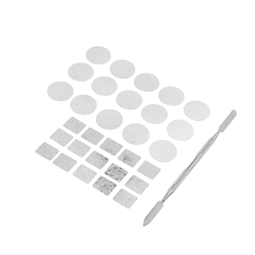 Metal Stickers Square Empty Palette Stickers Round Makeup Colorful Palette Sticker for Eyeshadow Palette Set