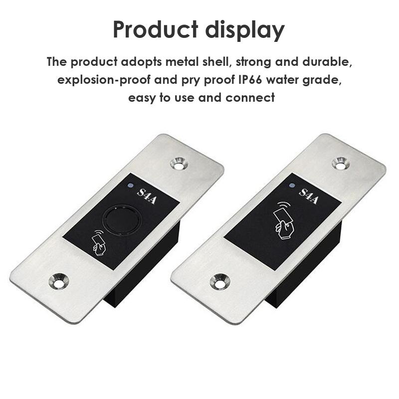 9-18V RFID-Leser Schlüsseloser Türöffner Metall Zugangskontroll-Scanner 100 Benutzer Mini IP66 Wasserdicht Eingebetteter Fingerabdruck-Leser