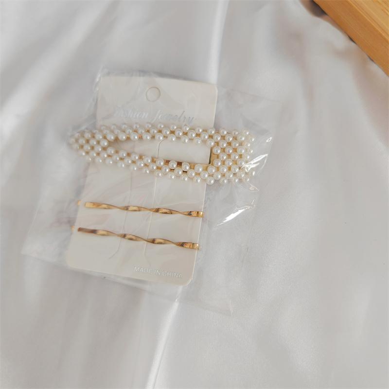 Pearl Hairpin Set Korean Temperament Sweet Beauty Net Red INS Super Immortal  CLIP Side  Liu Hai  D135