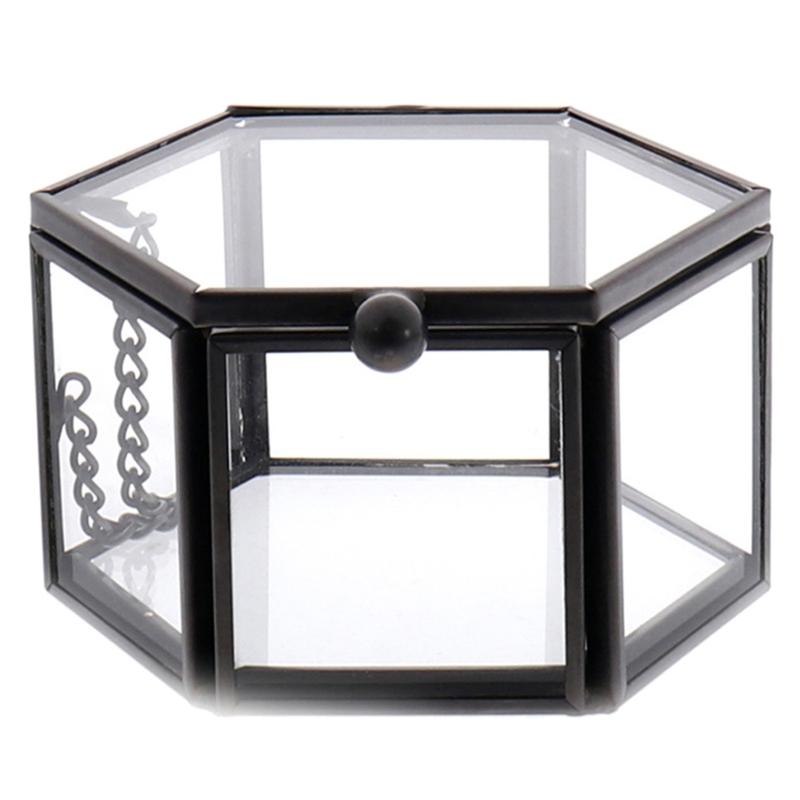 

Geometrical Clear Glass Jewelry Box Jewelry Organize Holder Rings Box Necklaces Bracelets Earrings Jewelry Accessories