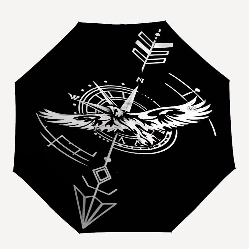 

1pc Eagle CompassOpen/Close Umbrella-Windproof, Compact Travel Umbrella, Sturdy 8-Rib Shaft1028