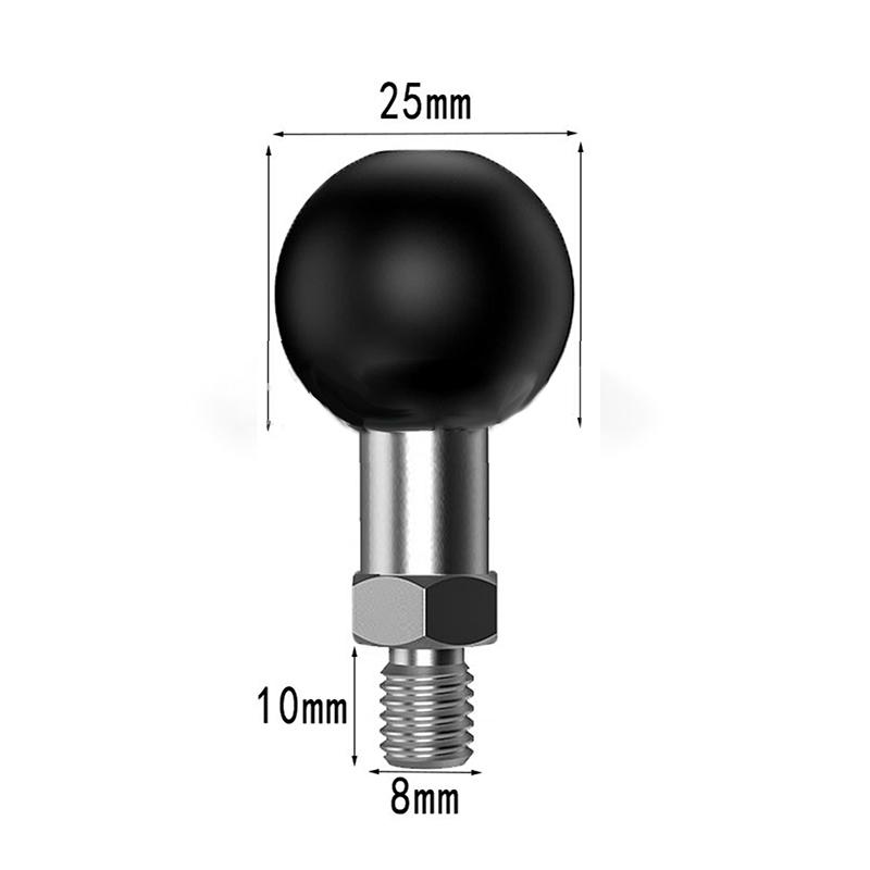 Aluminum Alloy Double Socket Arm For 25Mm/1 Inch Ball Head Holder Mount Clamp For Bicycle Motorcycle Camera Extension Arm