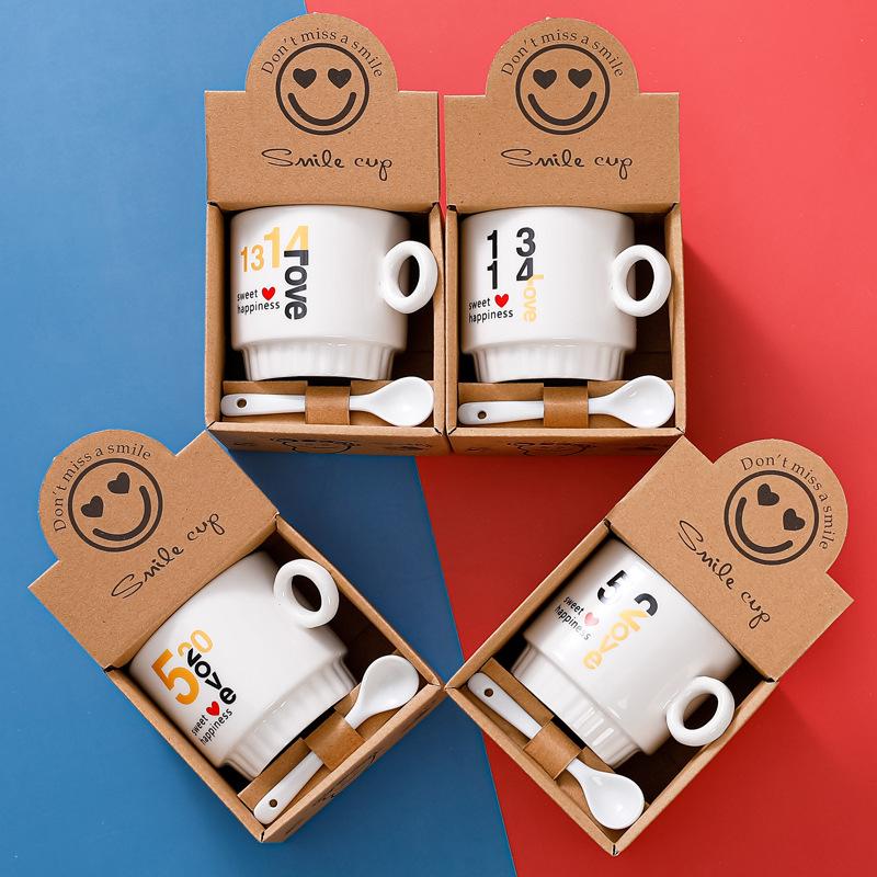 Ceramic Cup Gift Box Set Coffee Cup Creative Event Promotional Gifts Holiday Cup Souvenir