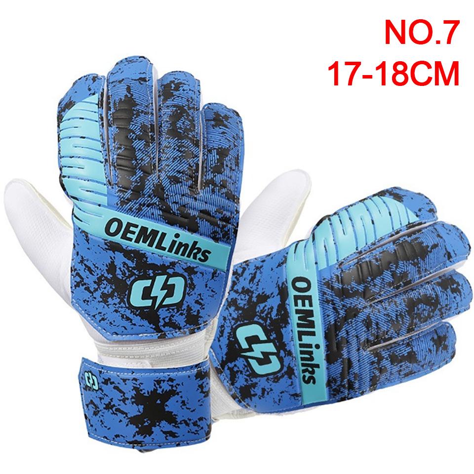 Loogdeel 1 Paar Erwachsene Kinder Fußballausrüstung Professionelle Jungen Sporttraining Torwarthandschuhe Rutschfest Fingerschutz