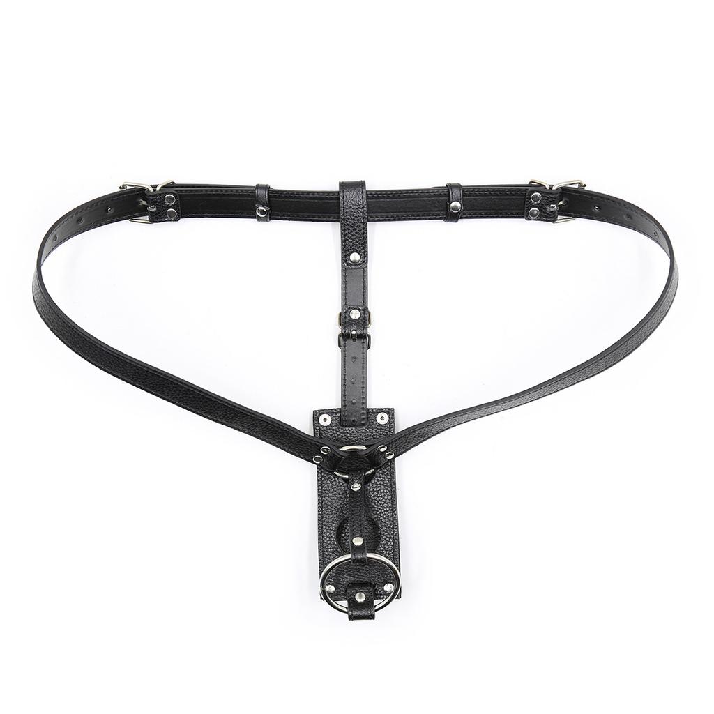 VaHppy Lesbian Chastity Underwear Bandage Belt with Anal Plugs Penis Multifunctional Sex Toys SM  Unisex Couple Masturbation