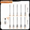 3-15pcs Nut Driver Drill Bit Set 5.5-19mm Metric Impact Socket 1/4" Hex Shank 6" (150mm) Extra Long Magnetic 6-Point Sockets