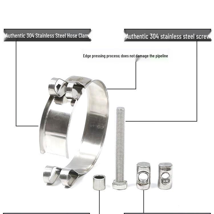 Heavy Duty 304 Stainless Steel European Style Pipe & Hose Clamps