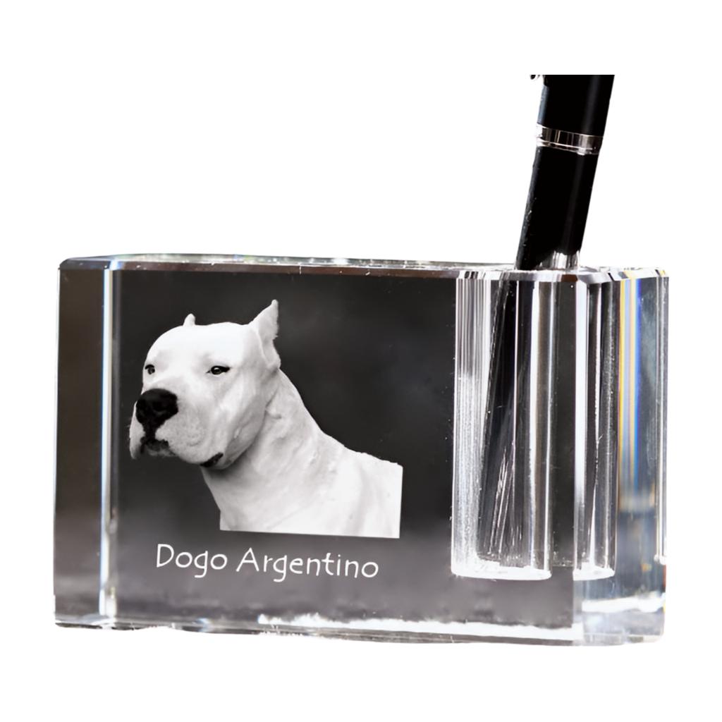 Dogo Argentino – Pen stand, crystal organiser with dog photo | Art-Dog