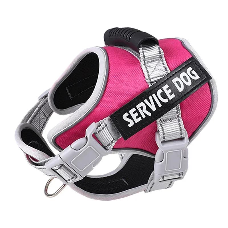 Service Dog Harness with Custom ID Tag Adjustable Dog Harness Dog Vest Leash for Large Dogs Outdoor Dogs Training Accessories